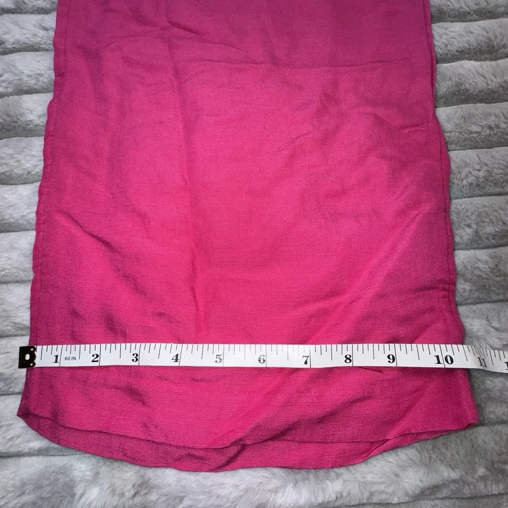 H&M Pants‎ Medium Barbie Pink Linen Blend Wide Leg Casual Summer Lounge Trousers